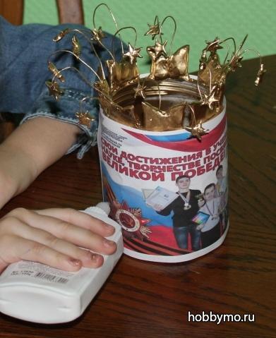 Карандашница "Салют победы"

